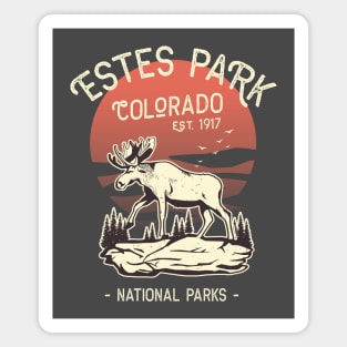 Estes Park Colorado National Park Moose Sunset Magnet